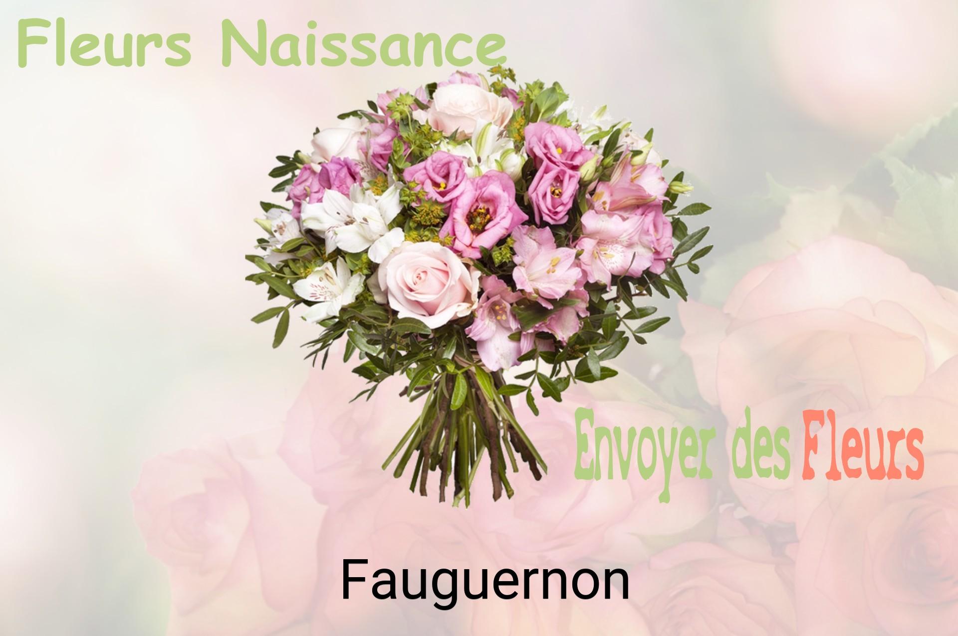 Bouquet de fleurs de naissance livré à Fauguernon
